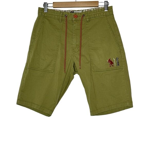 LRG Lifted Research‎ Group Mens Green Shorts Bermuda Walking Shorts Size 30 - Picture 1 of 5
